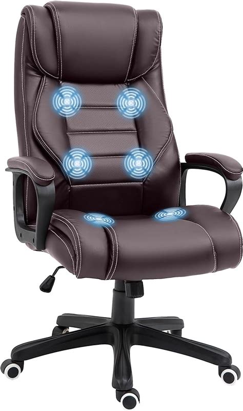 Vinsetto High Back Executive Office Chair 6 Point Vibration Massage Extra Padded Swivel