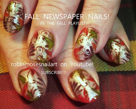 Nail Art By Robin Moses Fall Leaves Fall Nails Fall Nail Art Fall Flower Nail Art