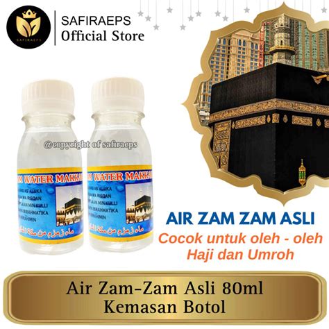 Jual Air Zam Zam 80 Ml Kemasan Botol Asli Saudi Arabia Cocok Untuk