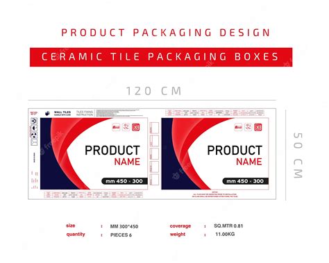 Premium Vector Product Packaging Design For Ceramic Tile Packaging