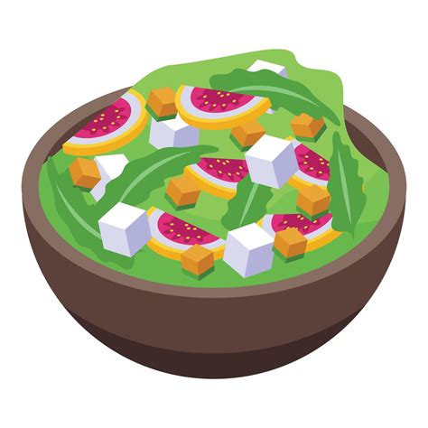 Figs Salad Icon Isometric Style 15687261 Vector Art At Vecteezy