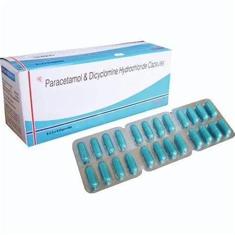 Paracetamol Dicyclomine Hydrochloride Capsule Form Tablet 18x8 At Rs 630 Box In Ambala