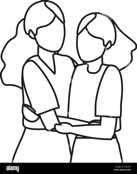 Hug Clipart Black And White