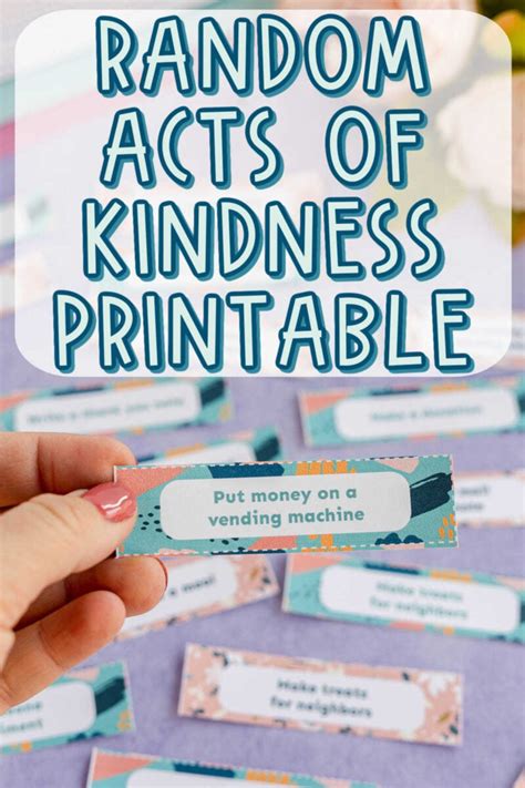 Random Acts Of Kindness Ideas Free Printable Cards Play Party Plan