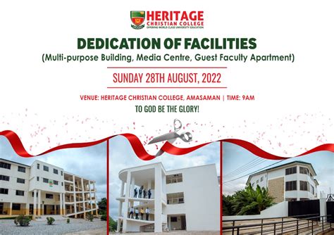 Dedication Of Facilities Heritage Christian University College