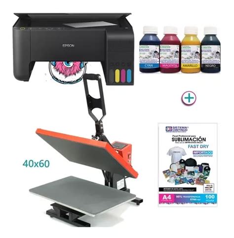 Combo Plancha Estampadora Sublimadora Impresora Epson A4