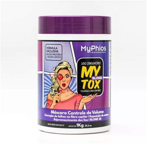 Myphios Redutor De Volume Capilar 1kg Mytox Blond Frete grátis