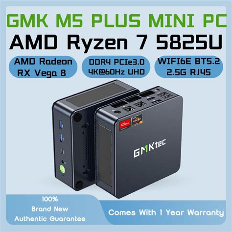 Gmk M Plus Mini Pc Amd R U Ghz Ddr Windows Pro Wifi E Bt