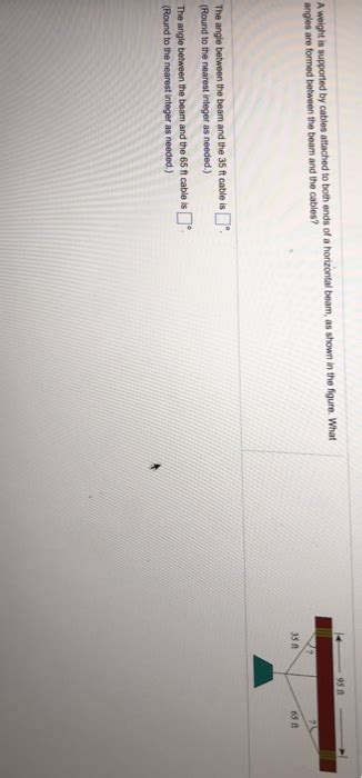 Solved Weight Is Supported By Cables Attached To Both Ends