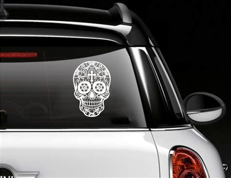 Sugar Skull Decal Sugar Skull Laptop Decal Sugar Skull Car - Etsy