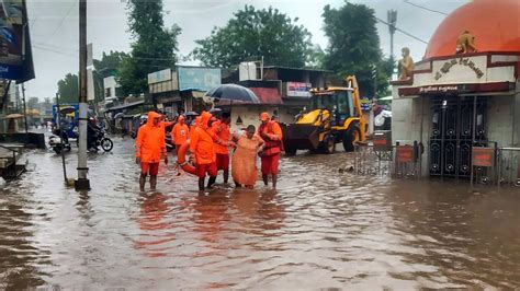 Gujarat Floods At Least 811 Rescued Imd Issues Red Alert In Two