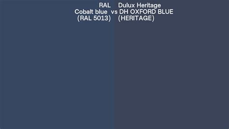 Ral Cobalt Blue Ral Vs Dulux Heritage Dh Oxford Blue Heritage