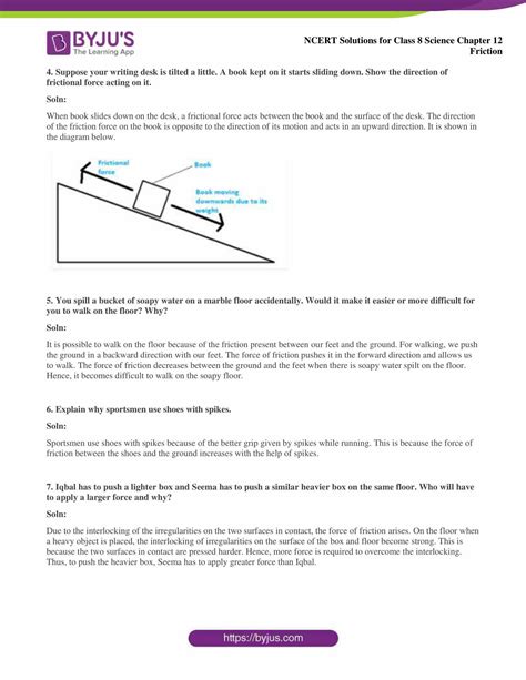 Ncert Solutions Class Science Chapter Friction