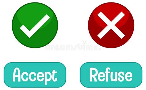 Accept And Refuse Sign Stock Vector Illustration Of Option 23739882