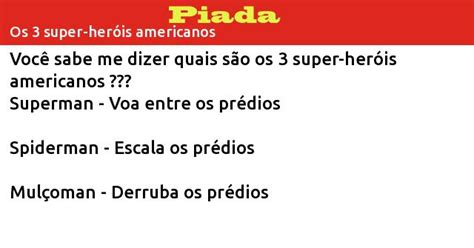 Os 3 super heróis americanos Outras Piadas Gratis 7674