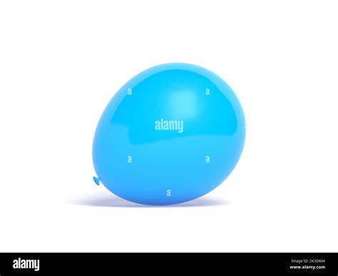 Blue Balloon Isolated On White Background 3d Illustration Stock Photo