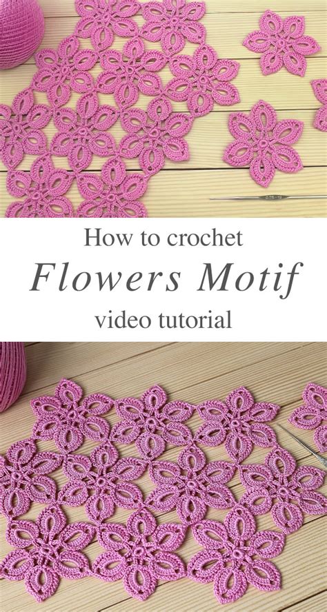 Crochet Lace Flower Motif Tutorial Crochetbeja