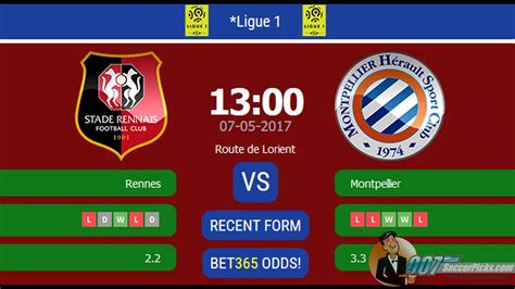 Rennes Vs Montpellier Prediction By Youtube