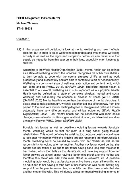 Psed5112 Assignment 2 Semester 2 Psed Assignment 2 Semester 2