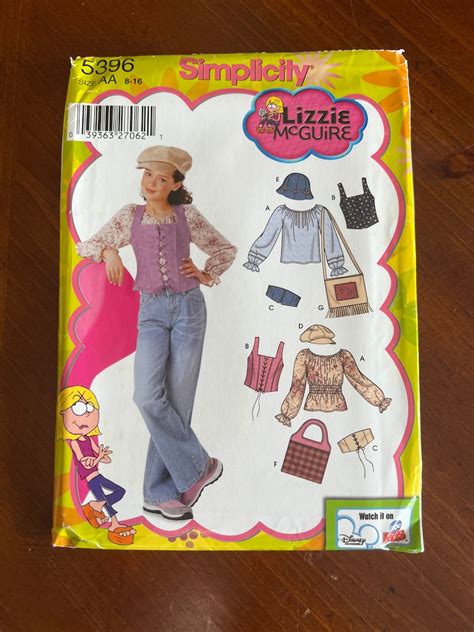 Simplicity Lizzie Mcguire Pattern Uncut And Factory Folded Girls