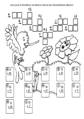Contas armadas de adição para ensino fundamental Educação Online