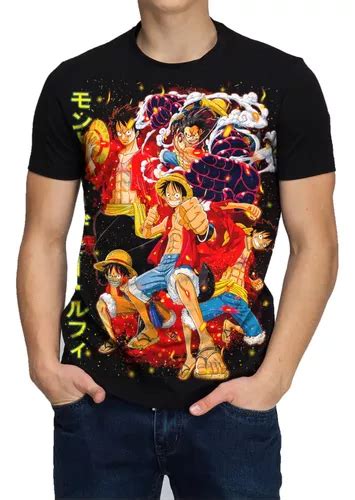 Camiseta Luffy One Piece Rei Pirata Camisa Masculina Animes