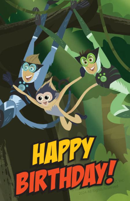 Time To Party Wild Kratts Birthday Card Really Big Coloring Books®