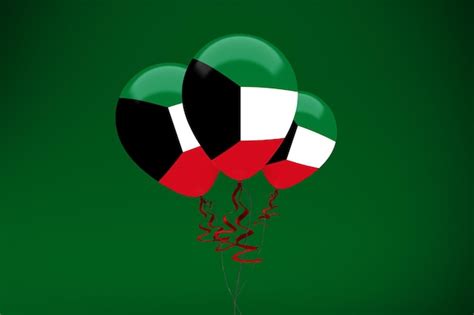 Premium Photo Kuwait Flag Balloons