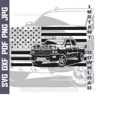 Chevrolet Silverado Svg File Cut File For Cricut Printab Inspire