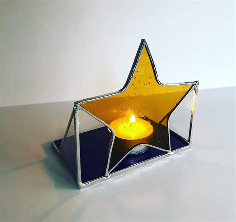 Star Candle Holder Craftyglasslondon