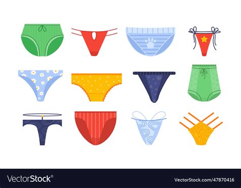 Set Of Bikini Swimwears Royalty Free Vector Image
