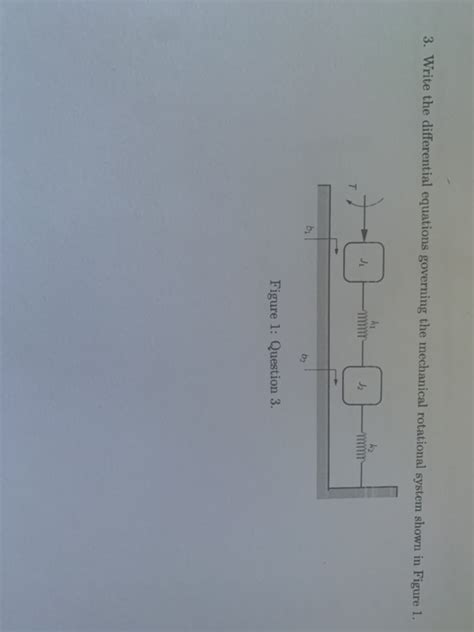 Solved Write The Differential Equations Governing The Chegg