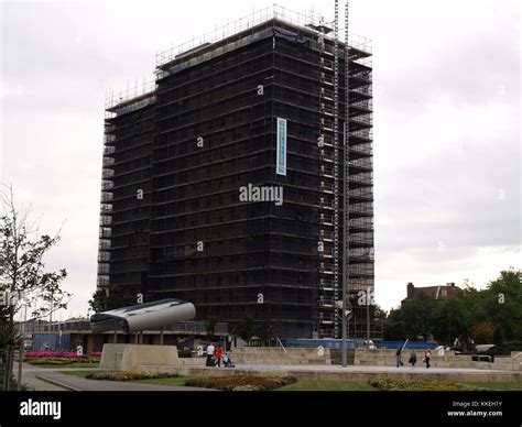 Tower Blocks At Gosport Hampshire England Uk Under Refurbishment