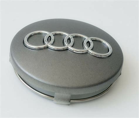 Pcs Mm Audi Gray Wheel Center Caps Hubcaps Rim Caps Emblems Badges