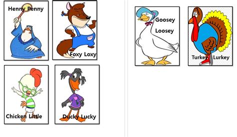 Henny Penny Characters Printable - Printable Templates