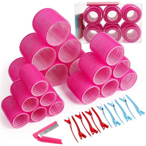 Jumbo Size Self Grip Hair Rollers Set Salon Hair Set With Hair