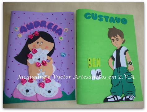 Jacqueline E Vyctor Artesanatos Em E V A Capas De Caderno Ben 10 E