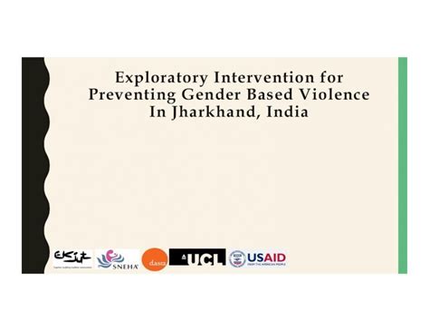 Pdf Exploratory Intervention For Preventing Gender Based Based