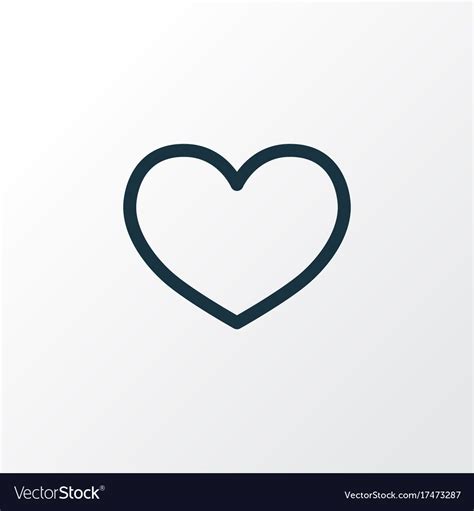 Love outline symbol premium quality isolated heat Vector Image