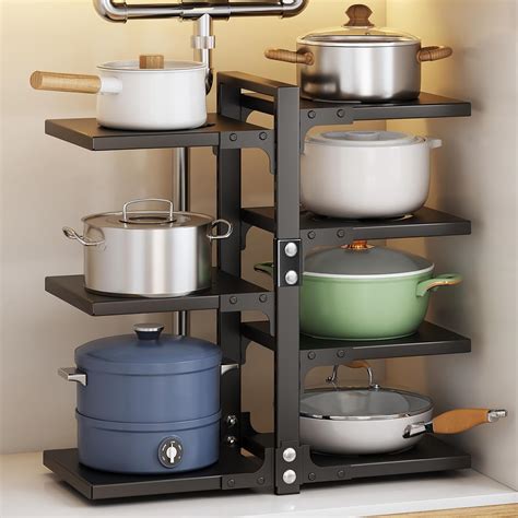 Amazon Pot Rack OrganizersCASONNIK 7 Tier Adjustable Heavy Duty