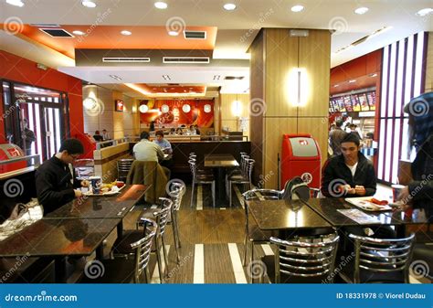 Fast Food Restaurant Interior Editorial Stock Photo - Image of ...