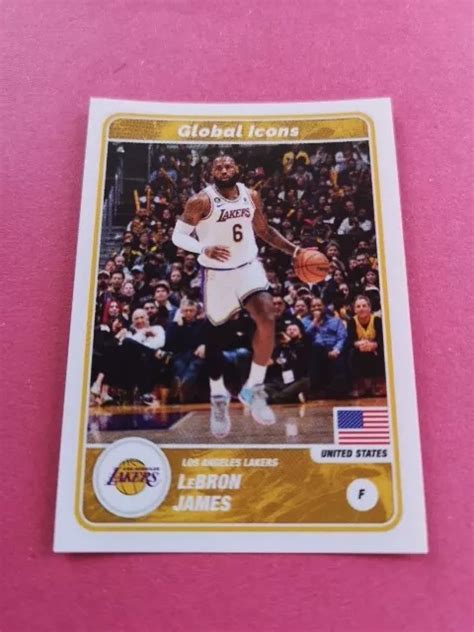 LEBRON JAMES LOS Angeles Lakers Global Icons Sticker Basket NBA Panini