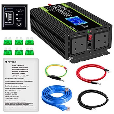 NOVOPAL 1500W Pure Sine Wave Inverter 12V To 230V 240V Car Converter