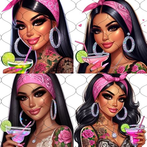 Latina Clipart 15 TRANSPARENT PNG Margarita Png Chicano Woman Png Latina Woman Png Chicana