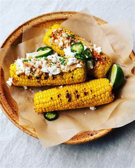 Yotam Ottolenghi on Instagram Grilled corn with berbere jalapeño