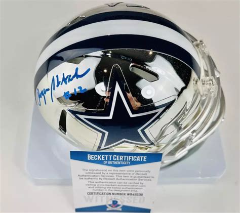 Shop Discount Price Roger Staubach Autographed Signed Cowboys Mini