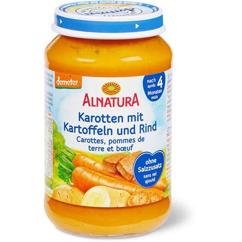 Alnatura Demeter Babygläschen mit Karotten Kartoffeln und