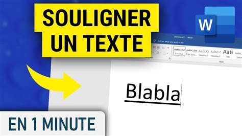 Comment Souligner Un Texte Sur Word Youtube