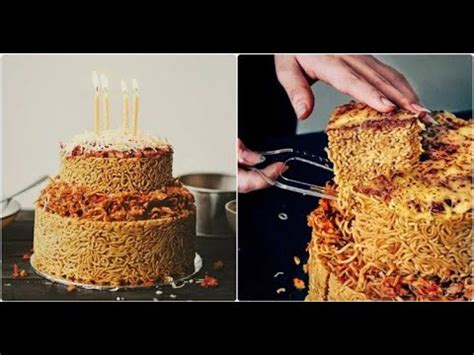 Resep Unik Cake Dibuat Dari Mie Goreng Buat Bikin Kue Ulang Tahun Youtube