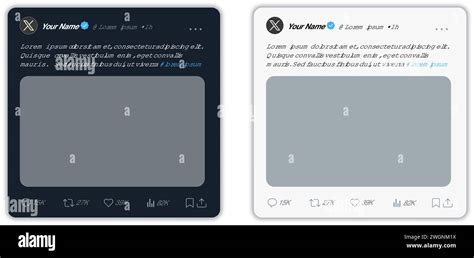 X Twitter Post Mock Up Tweet Frame Template For News Events With